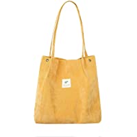  - Milai Bolso de pana para damas chica gran Bolso de hombro de pana Bolso de mano lavable reutilizable bolso de bandolera…